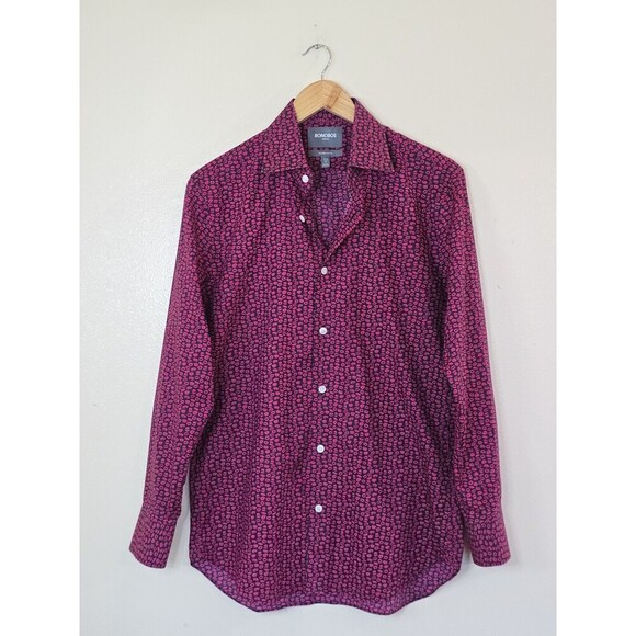 Bonobos Tailored Slim Fit Shirt Mens 15.5 / 33 Button Down Stretch Kisses - Picture 2 of 11